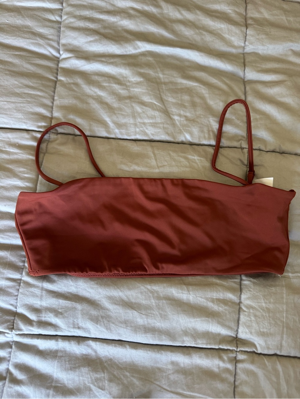 LA Hearts Rust Red Spaghetti Strap Bandeau Top